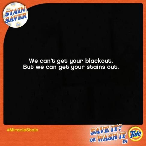 Tide was the first to react when the power went out.